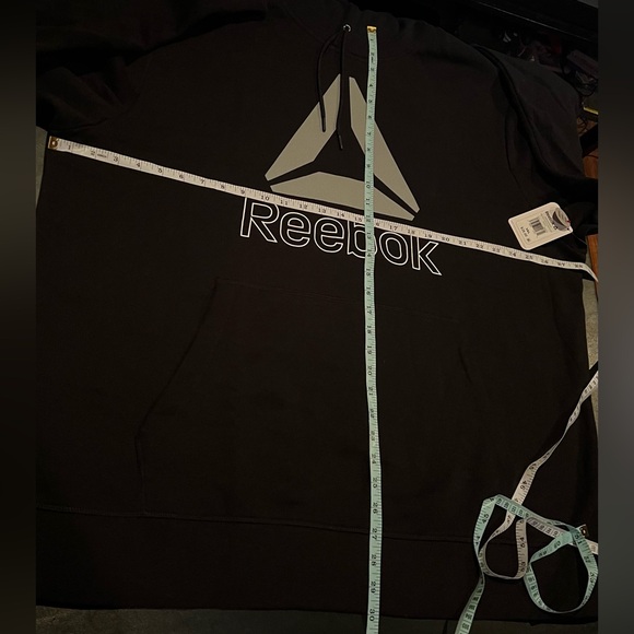 Reebok Classic Delta CVC Fleece Black Pullover Hoodie - Picture 9 of 12